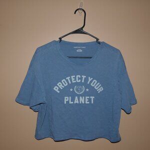 American Eagle "Protect Your Planet" Crop Top, size small